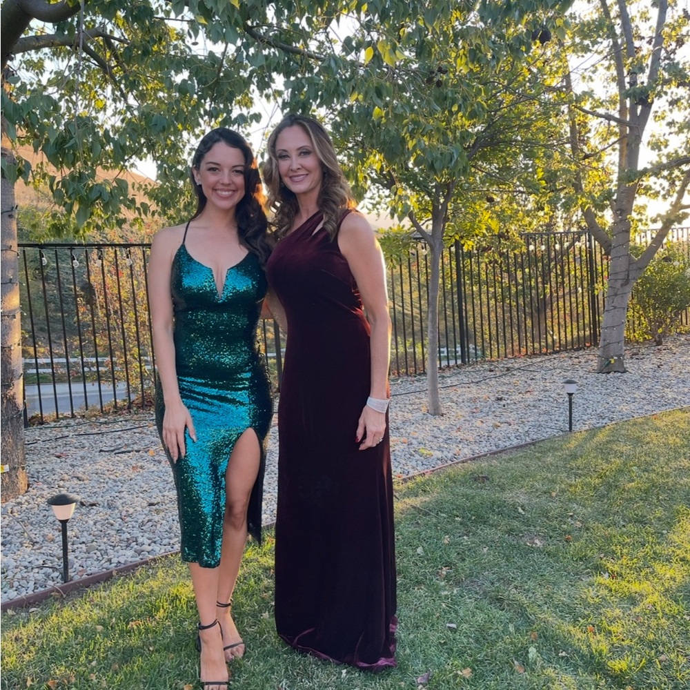 Lulu's Sparkling Teal Sequin Dress